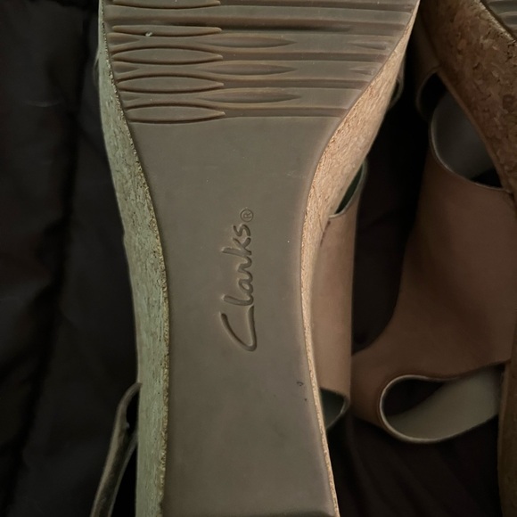 Clark’s wedge sandals.  Only tried on.  Women’s size 12 - Picture 3 of 4